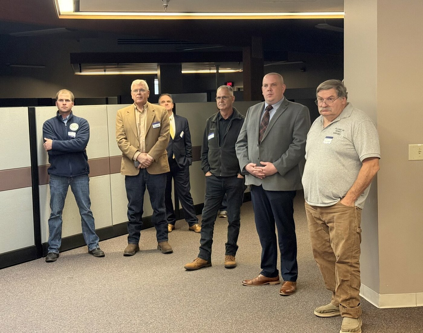 Stakeholders gathered at the October 2025 Sidney aviation college meeting, including a Village of Sidney Airport representative